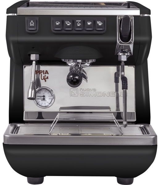 Кофемашина рожковая автоматическая NUOVA SIMONELLI APPIA LIFE 1GR V 220V BLACK+HIGH GROUPS