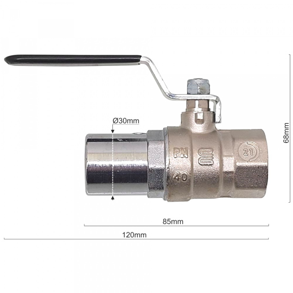 Кран сливной ø 3/4"F