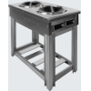 Плита индукционная WOK напольная, 2 конфорки 2х3.5кВт, стенд открытый